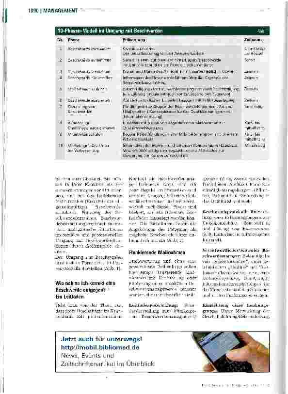 Vorschauseite 3: Jeder ist sein eigener Beschwerdemanager