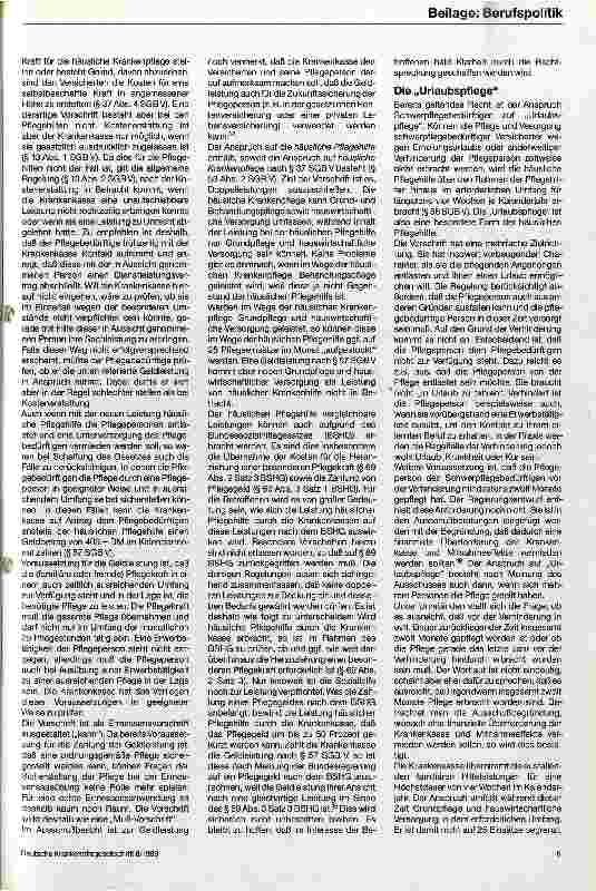Vorschauseite 4: Die Maßnahmen der Bundesregierung zur Verbesserung der Situation der Pflegebedürftigen und ihrer Angehörigen