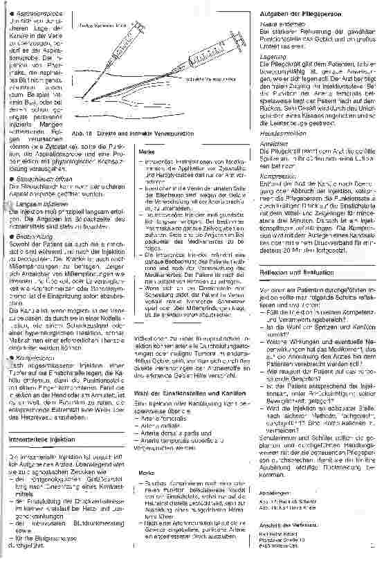 Vorschauseite 2: Pflege in Therapie und Diagnostik 2. Folge: Intravasale Injektionen