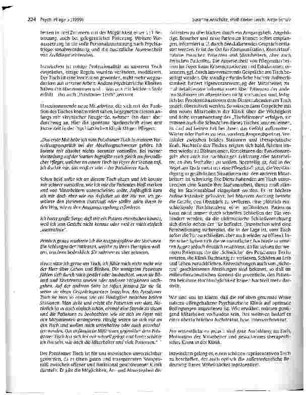Vorschauseite 2: Der Potsdamer Tisch - Therapie und Sicherheitsfunktion eines Möbelstücks in einer Psychiatrischen Klinik