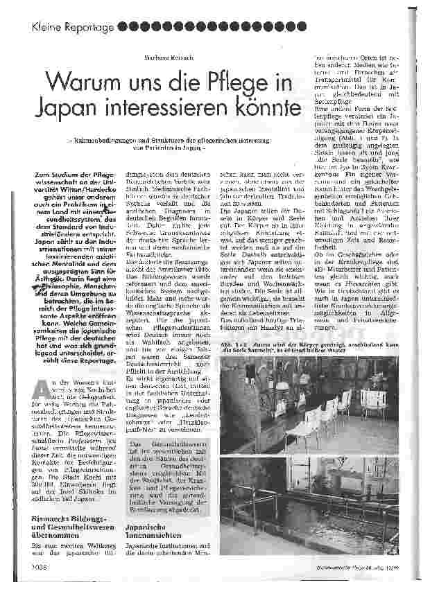 Vorschauseite 1: Warum uns die Pflege in Japan interessieren könnte