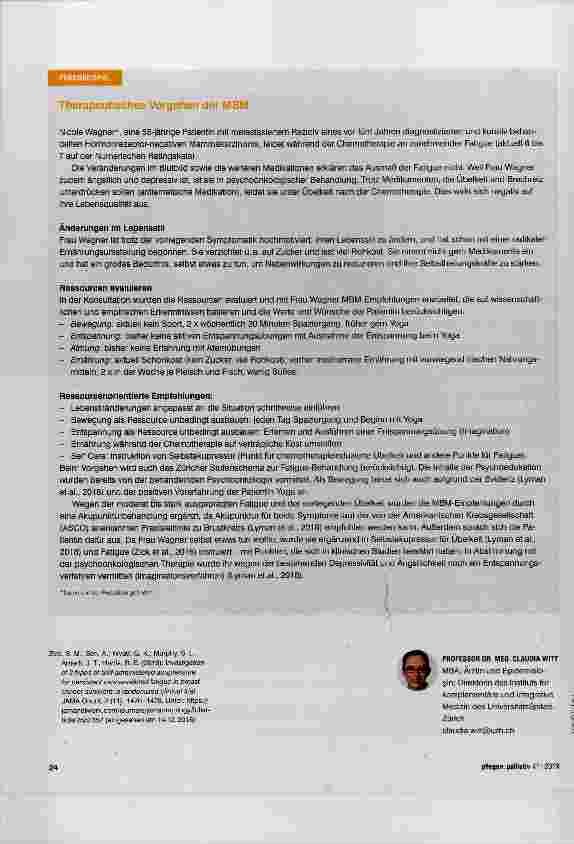 Vorschauseite 3: Mind Body Medicine in der Onkologie