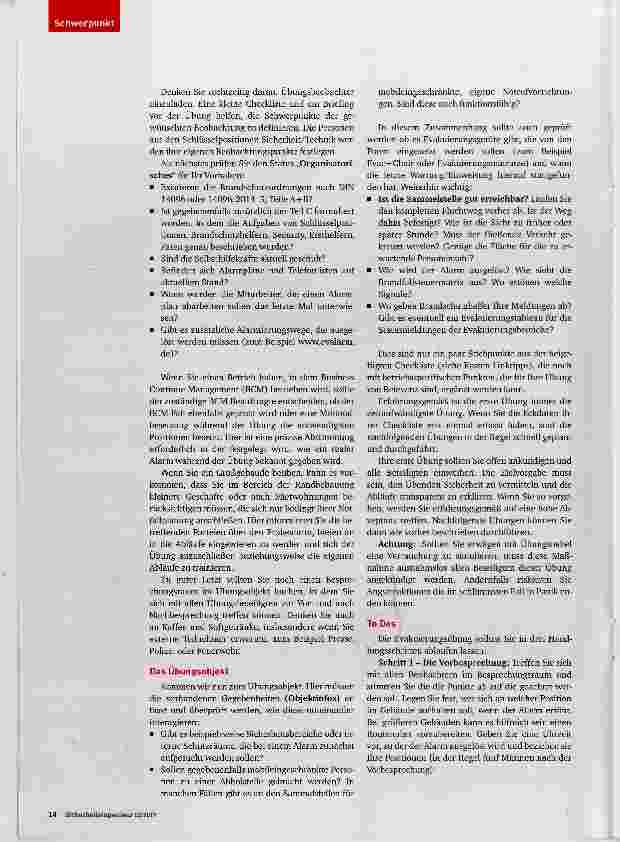Vorschauseite 3: Gute Evakuierungsübungen in der Praxis