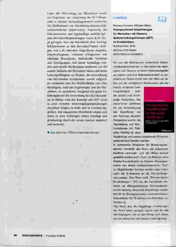 Vorschauseite 5: Selbst bei Demenz: Wie die Teilhabe am Leben gelingen kann