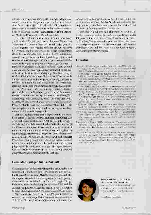 Vorschauseite 3: Wie wollen wir morgen pflegen?