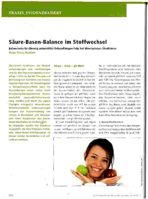 Vorschauseite 1: Säure-Basen-Balance im Stoffwechsel