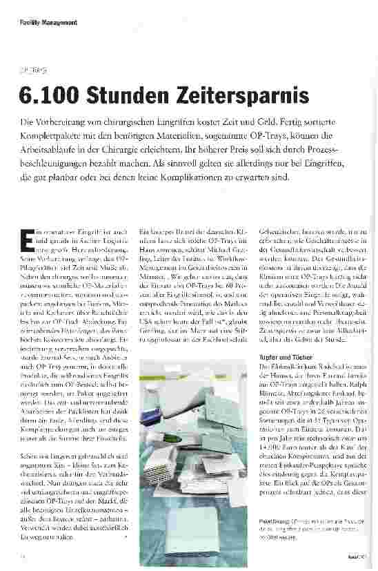 Vorschauseite 1: 6.100 Stunden Zeitersparnis