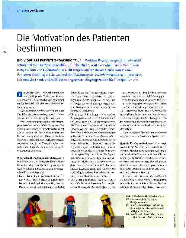 Vorschauseite 1: Die Motivation des Patienten bestimmen