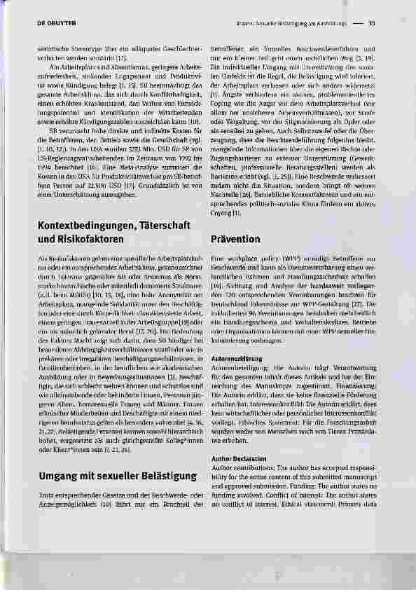 Vorschauseite 2: Sexuelle Belästigung am Ausbildungsund Arbeitsplatz