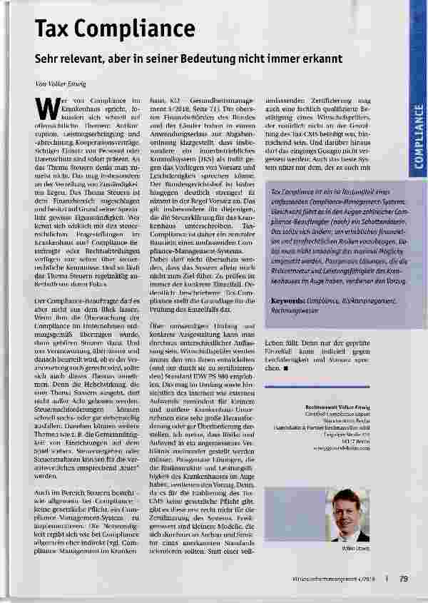 Vorschauseite 1: Tax Compliance