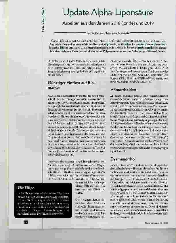 Vorschauseite 1: Update Alpha-Liponsäure