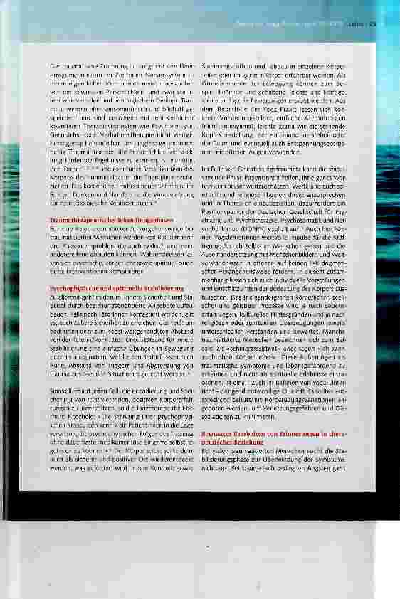 Vorschauseite 2: Die Bedeutung des Körpers in der Traumatherapie - Ganzheitliche Möglichkeiten von Yoga