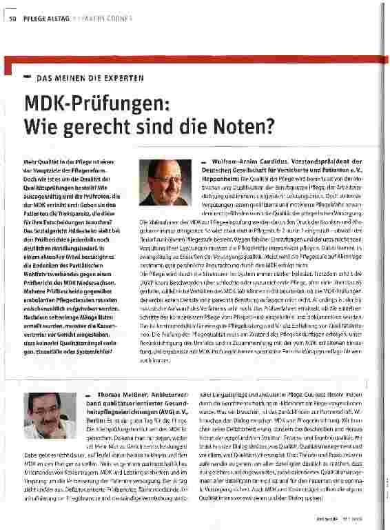 Vorschauseite 1: MDK-Prüfungen: Wie gerecht sind die Noten?