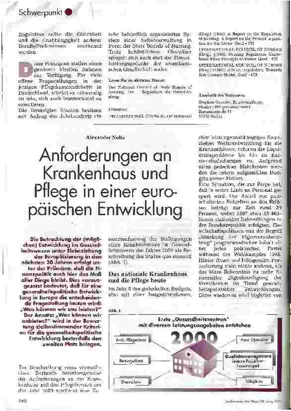 Vorschauseite 3: Pflege vor der Jahrtausendwende