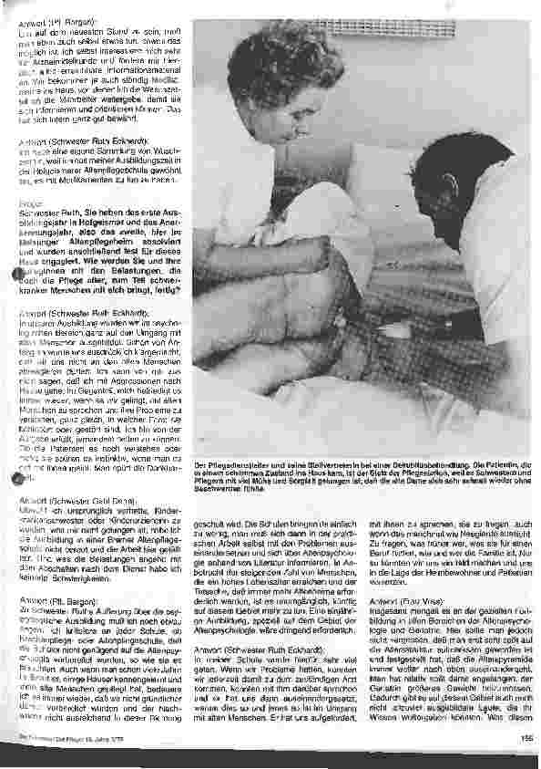 Vorschauseite 6: Aufgaben und Engagement von Schwestern und Pflegern in Altenund Pflegeheimen