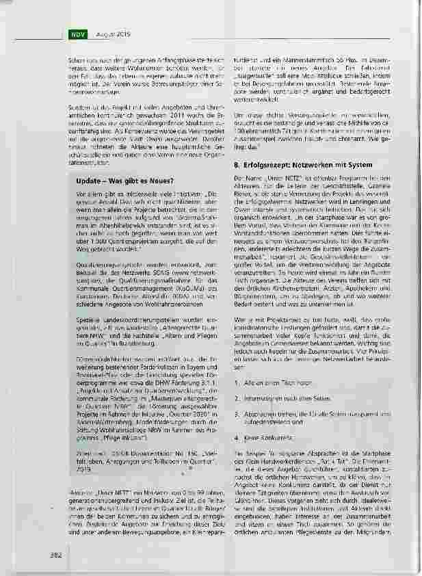 Vorschauseite 4: Ausgezeichnete Quartiersarbeit im Schwabenland Pflegeinnovationspreis erneut ausgeschrieben