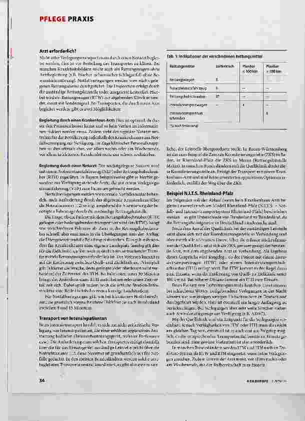 Vorschauseite 2: Intensivtransport und Notfallverlegungen