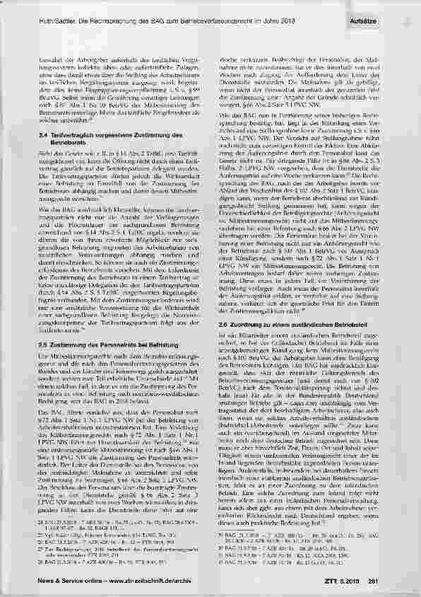 Vorschauseite 4: Die Rechtsprechung des Bundesarbeitsgerichts zum Betriebsverfassungsrecht im Jahre 2018