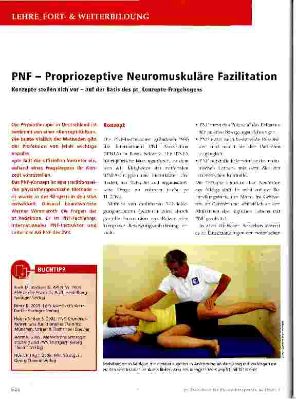 Vorschauseite 1: PNF - Propriozeptive Neuromuskuläre Fazilitation