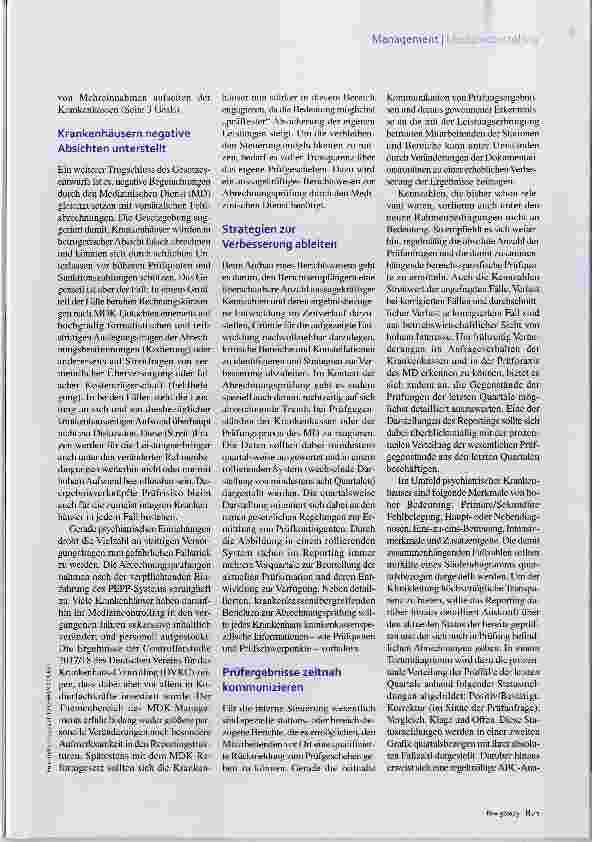 Vorschauseite 2: MDK-Reformgesetz Dem Misstrauen entgegensteuern