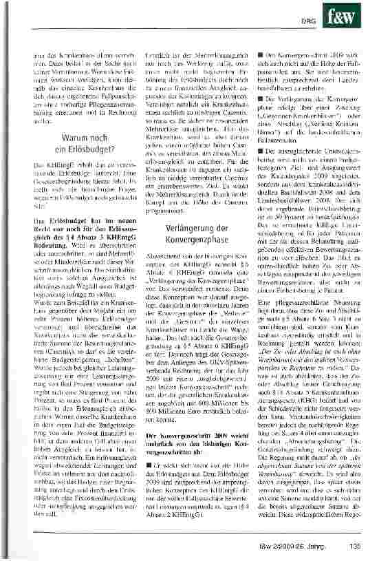 Vorschauseite 2: Pflegesatzrechtliche Neuerungen 2009