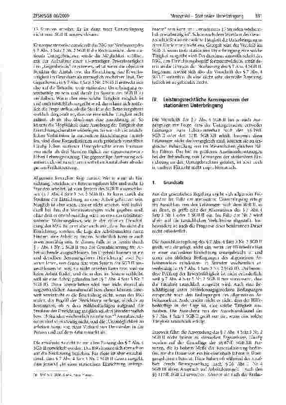 Vorschauseite 4: Stationäre Unterbringung - Leistungsrechtliche Konsequenzen und Anrechnung von Einkommen