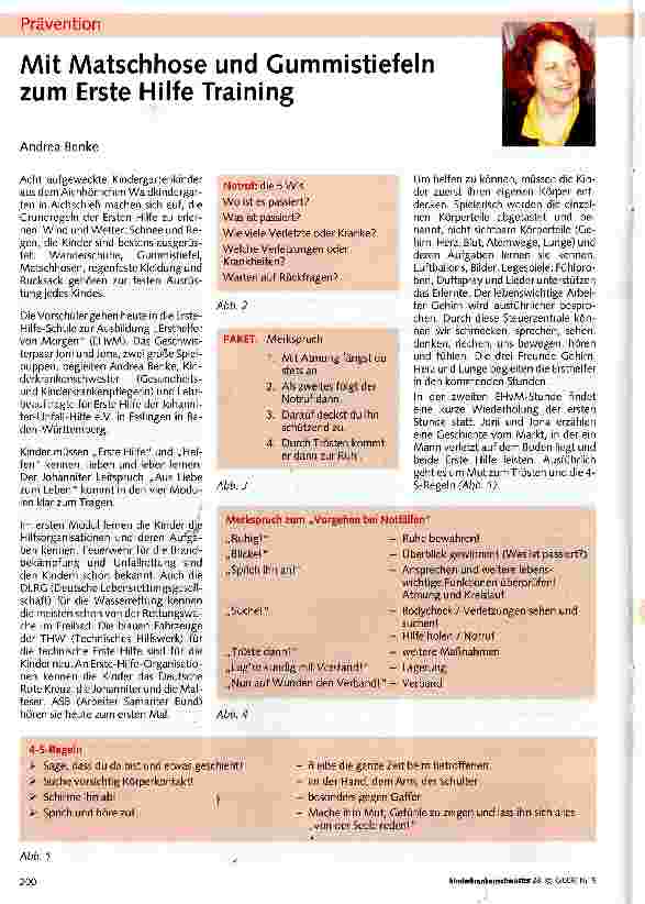 Vorschauseite 1: Mit Matschhose und Gummistiefeln zum Erste Hilfe Training