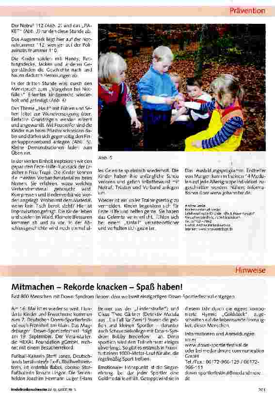 Vorschauseite 2: Mit Matschhose und Gummistiefeln zum Erste Hilfe Training