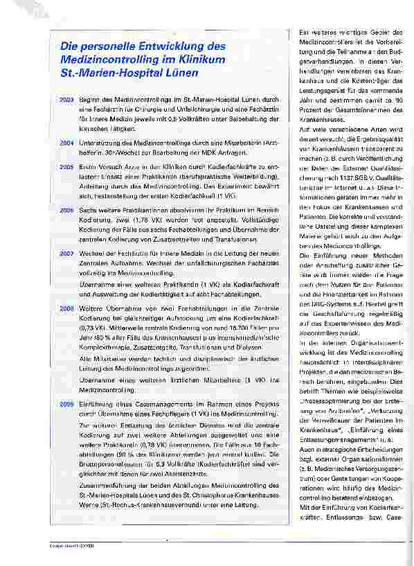 Vorschauseite 3: Medizincontrolling
