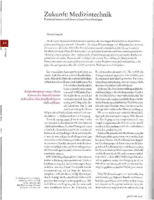 Vorschauseite 1: Zukunft: Medizintechnik