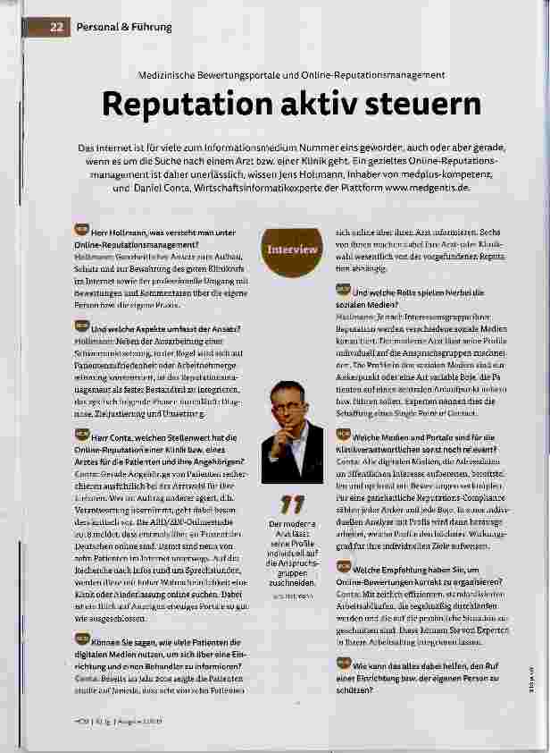 Vorschauseite 1: Reputation aktiv steuern