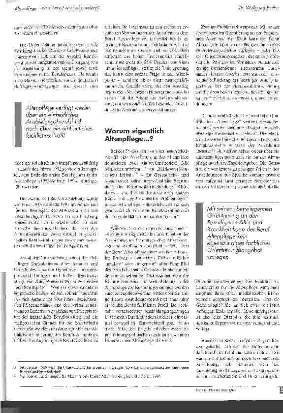 Vorschauseite 2: Altenpflege - Eine Arbeit wie jede andere? Ein Beruf fürs Leben?