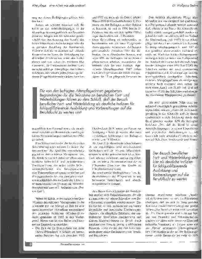 Vorschauseite 5: Altenpflege - Eine Arbeit wie jede andere? Ein Beruf fürs Leben?