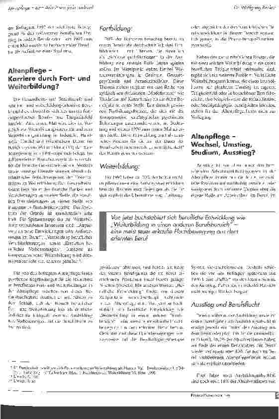 Vorschauseite 6: Altenpflege - Eine Arbeit wie jede andere? Ein Beruf fürs Leben?