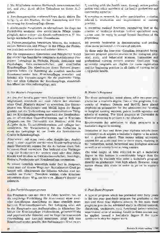 Vorschauseite 5: Die Universitätsausbildung für kanadische Krankenschwestern