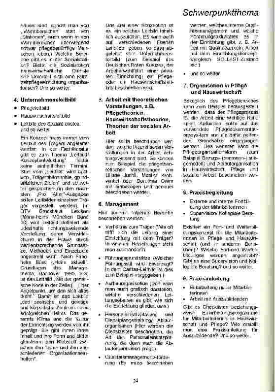 Vorschauseite 3: Qualitätsentwicklung mit Hilfe des Einrichtungs- / Pflegekonzeptes