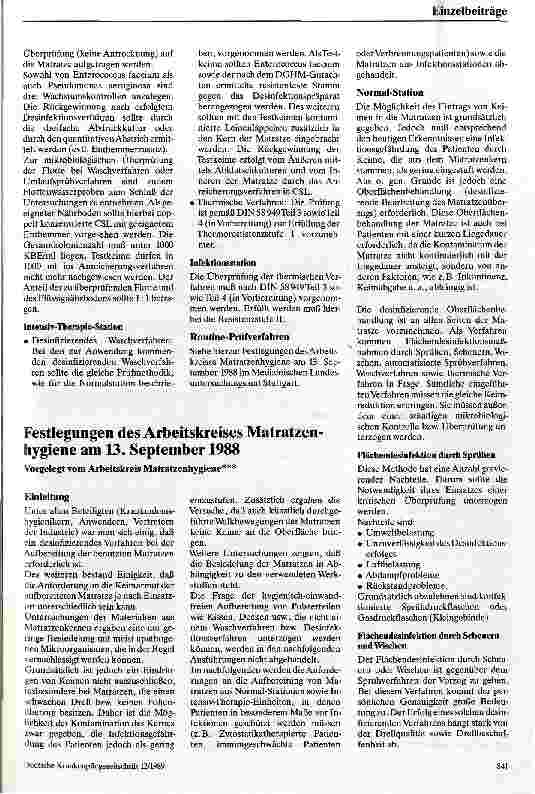Vorschauseite 5: Empfehlungen zur hygienischen Bettenaufbereitung Empfehlungen für Bettgestellwaschanlagen