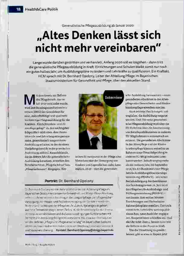 Vorschauseite 1: Altes Denken lässt sich nicht mehr vereinbaren