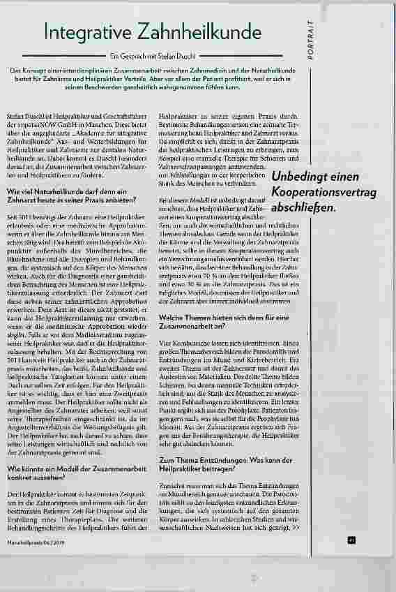 Vorschauseite 1: Integrative Zahnheilkunde