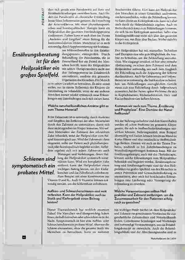 Vorschauseite 2: Integrative Zahnheilkunde