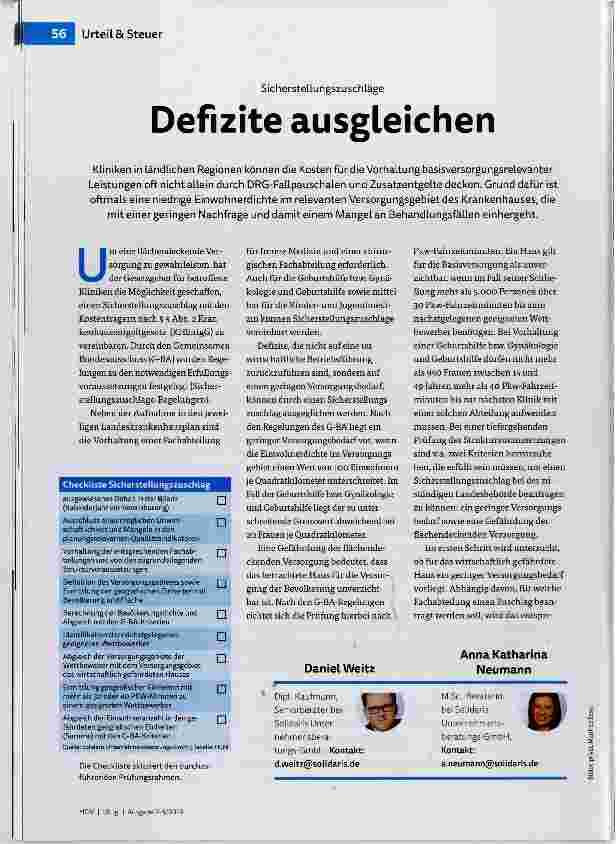 Vorschauseite 1: Defizite ausgleichen