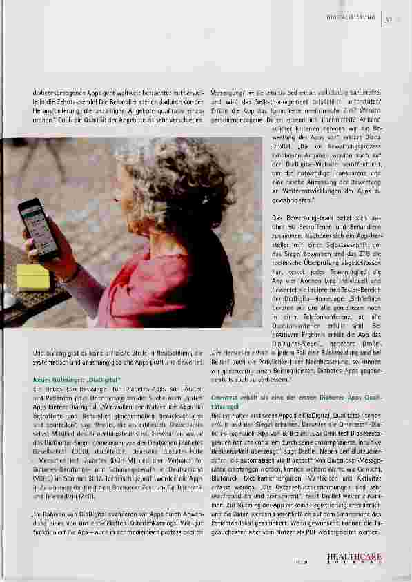 Vorschauseite 2: Digitales Diabetesmanagement: Apps auf dem Prüfstand
