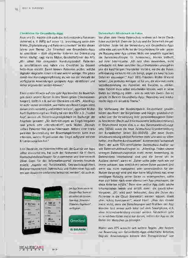 Vorschauseite 3: Digitales Diabetesmanagement: Apps auf dem Prüfstand