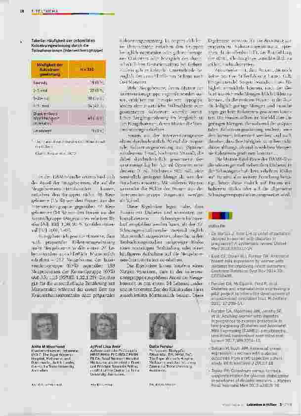 Vorschauseite 2: Präpartale Muttermilchgewinnung bei Frauen mit Diabetes in der Schwangerschaft