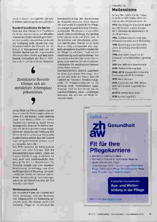 Vorschauseite 2: 25 Jahre im Einsatz für die Pflegequalität