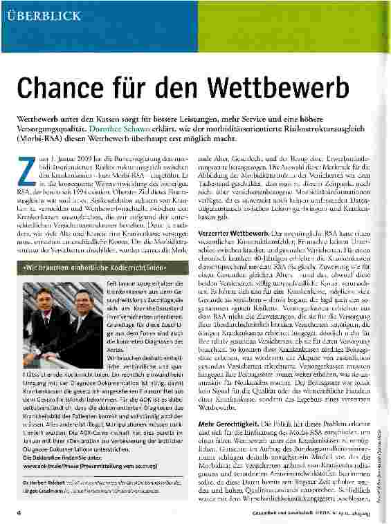 Vorschauseite 1: Chance für den Wettbewerb