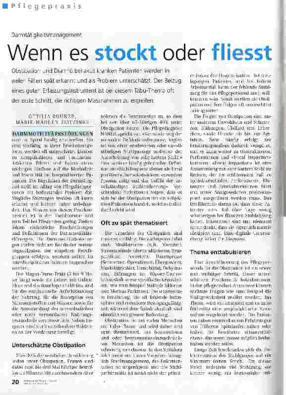 Vorschauseite 1: Wenn es stockt oder fliesst