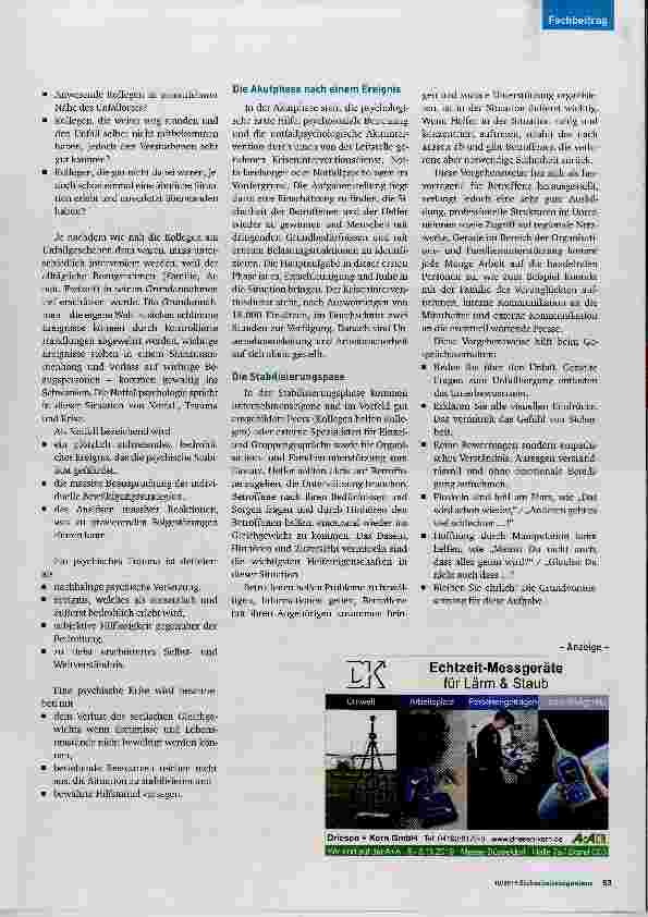 Vorschauseite 2: Psychisch belastende Extremsituationen