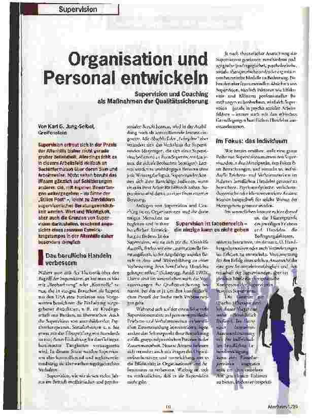 Vorschauseite 1: Organisation und Personal entwickeln Supervision und Coaching als Maßnahmen der Qualitätssicherung