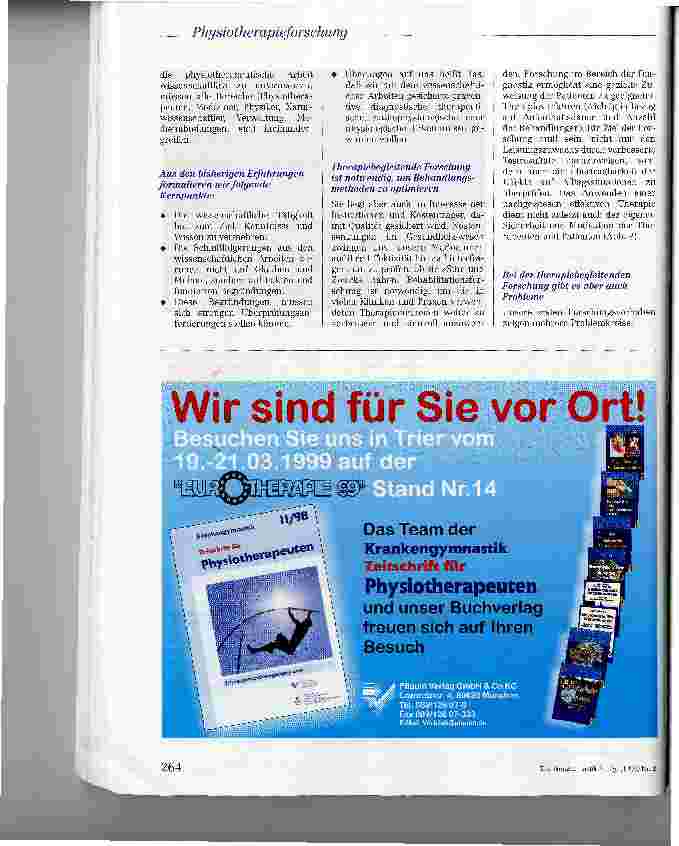 Vorschauseite 4: Forschung - Freund oder Feind der Physiotherapie?